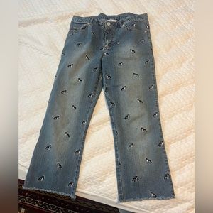 Lily Pulitzer Jeans with Embroidered Doggies